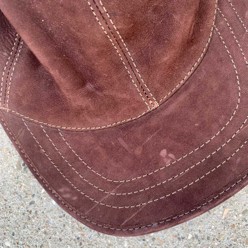 Brown suede baseball cap - image 2