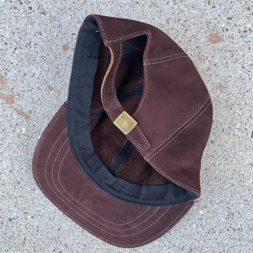 Brown suede baseball cap - image 3