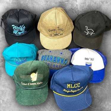 8 Vintage Snap back Strap Back Baseball Caps - image 1