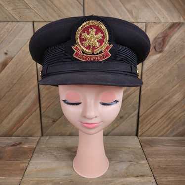 Vintage Air Canada Aviation Pilots Cap With Badge… - image 1