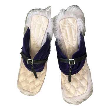 Burberry Faux fur sandal