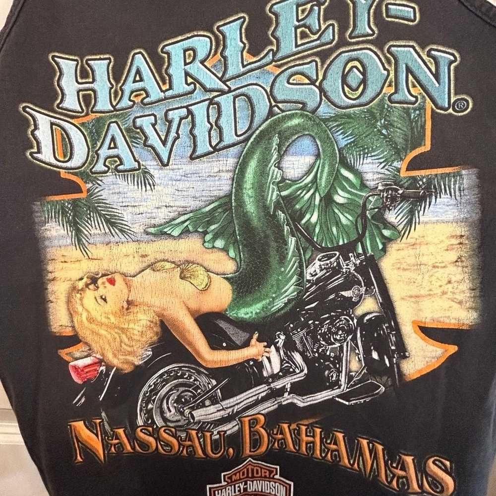 Vintage Faded Harley Davidson Mermaid Motorcycle … - image 1