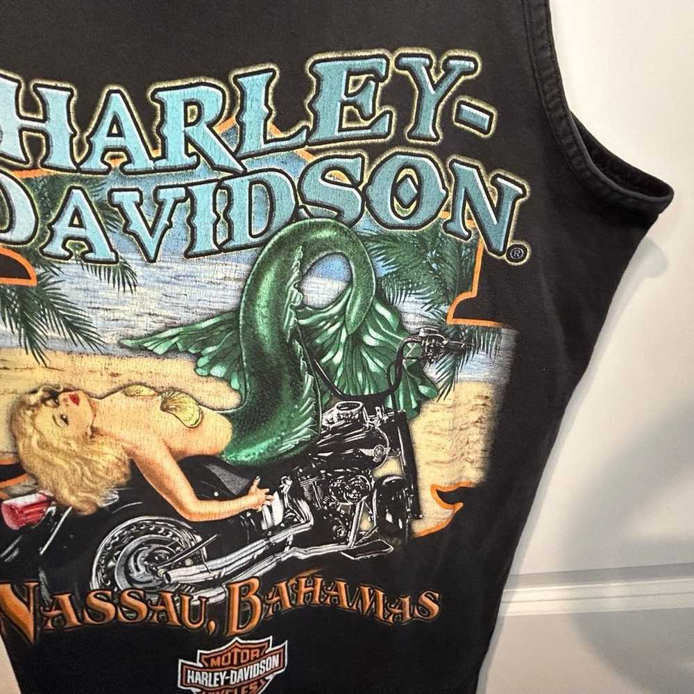 Vintage Faded Harley Davidson Mermaid Motorcycle … - image 3