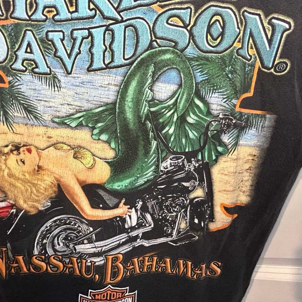 Vintage Faded Harley Davidson Mermaid Motorcycle … - image 4