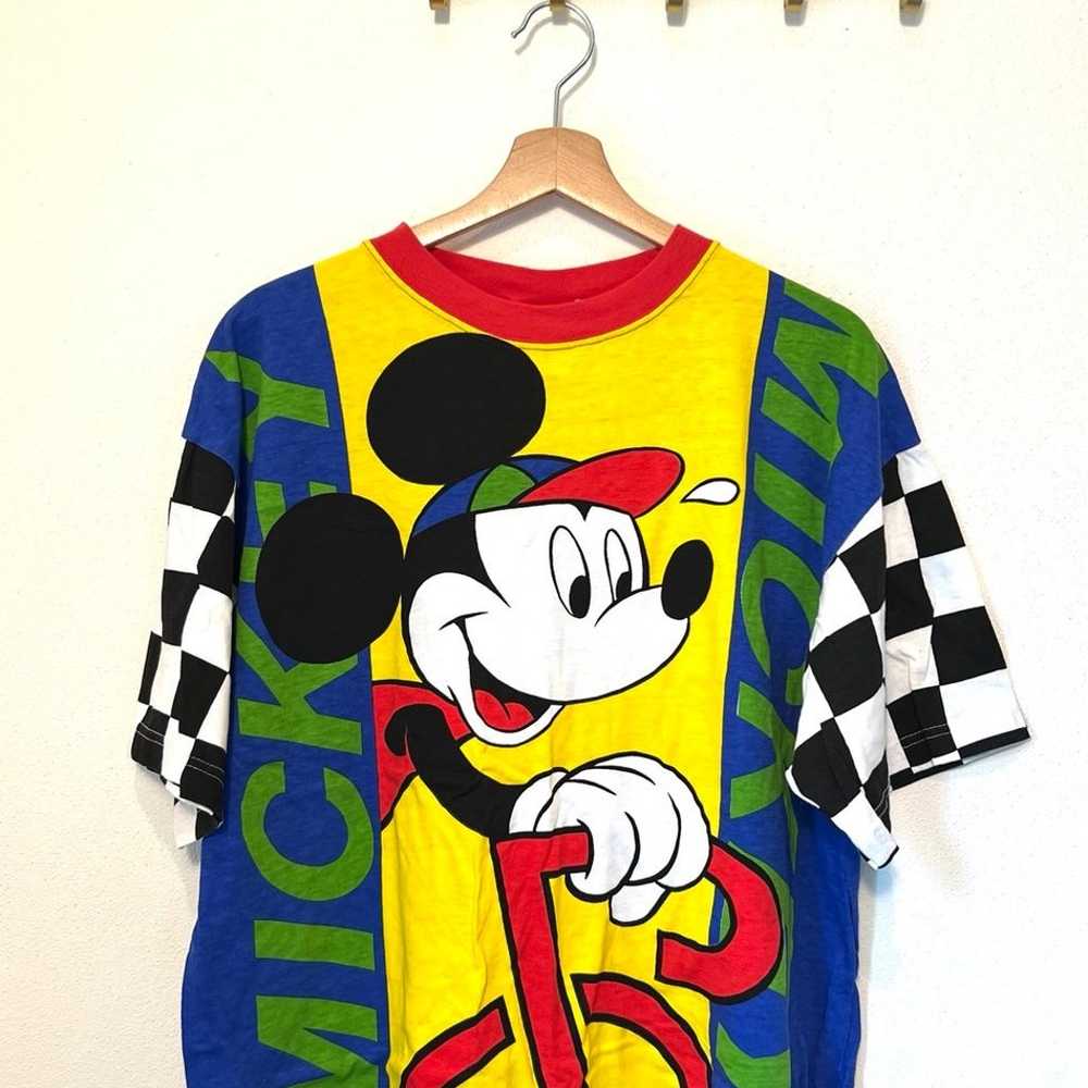Vintage Adult Mickey Mouse Bicycling Tshirt - image 2