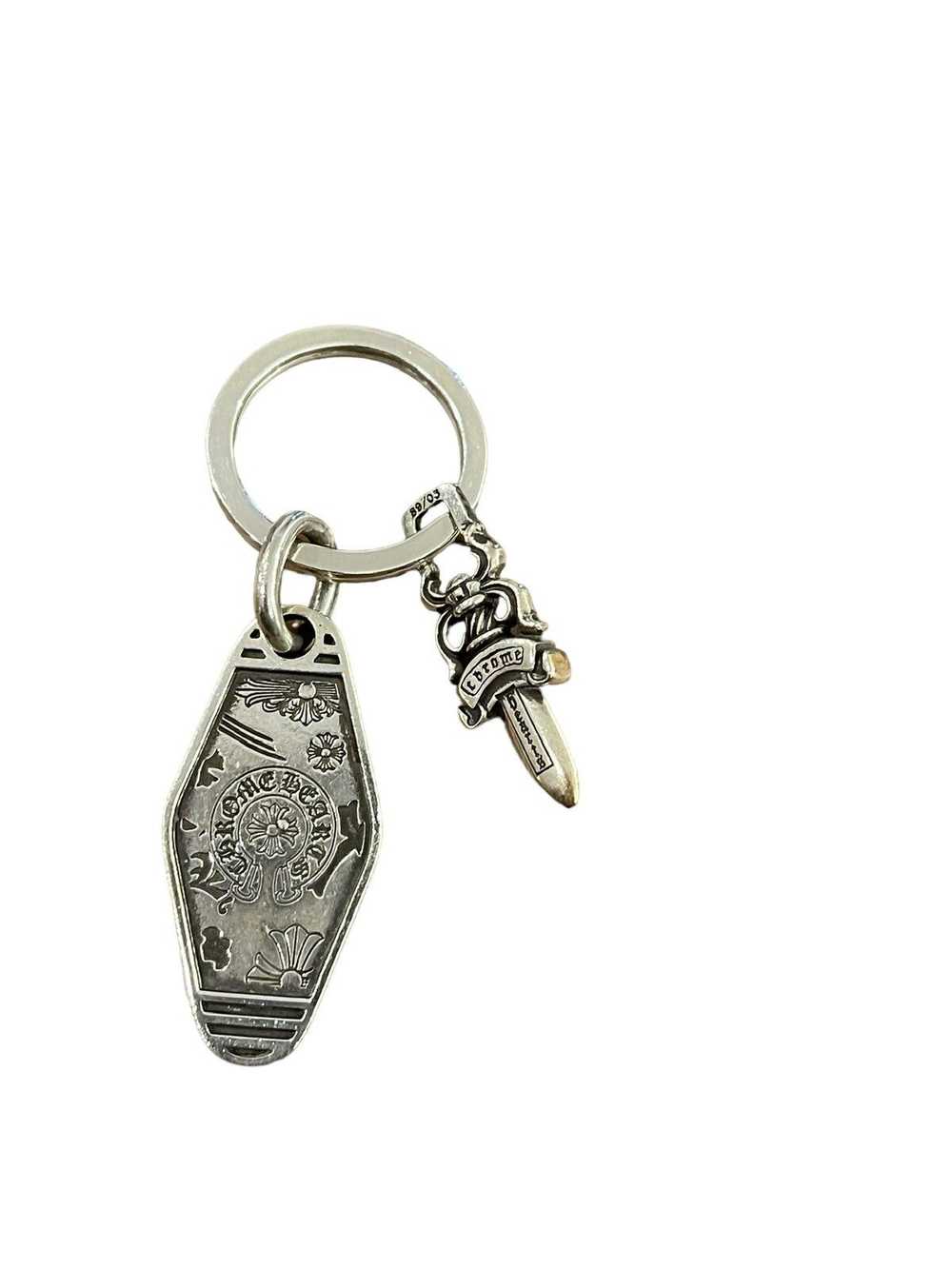 Chrome Hearts Hotel Key Motif & Dagger Key Chain - image 4