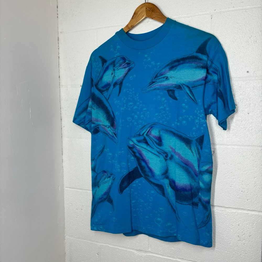 Vintage 90s All Over Dolphin Tee - image 1