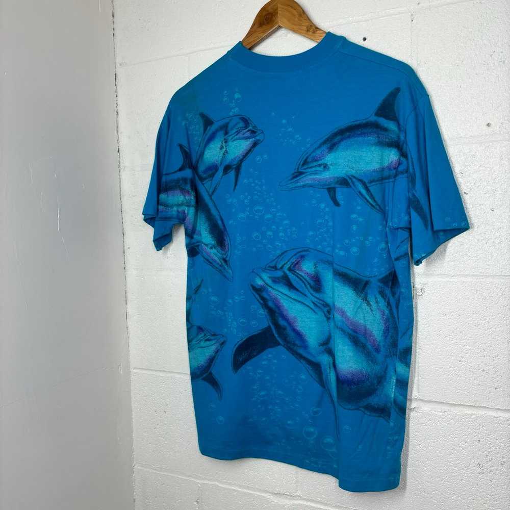 Vintage 90s All Over Dolphin Tee - image 2