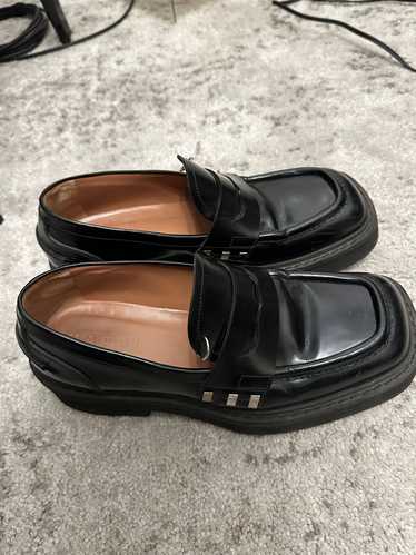 Marni LAST DROP - Pierced Leather Penny Loafers
