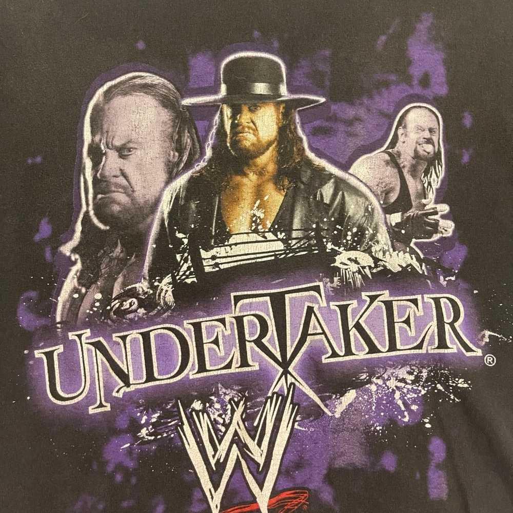 Vintage Y2K 2000s WWE The Undertaker Black T-Shir… - image 2