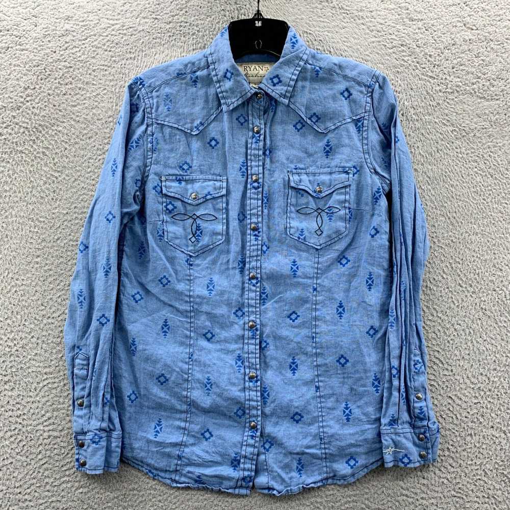 Vintage RYAN MICHAEL Shirt Womens Button Up Blous… - image 1