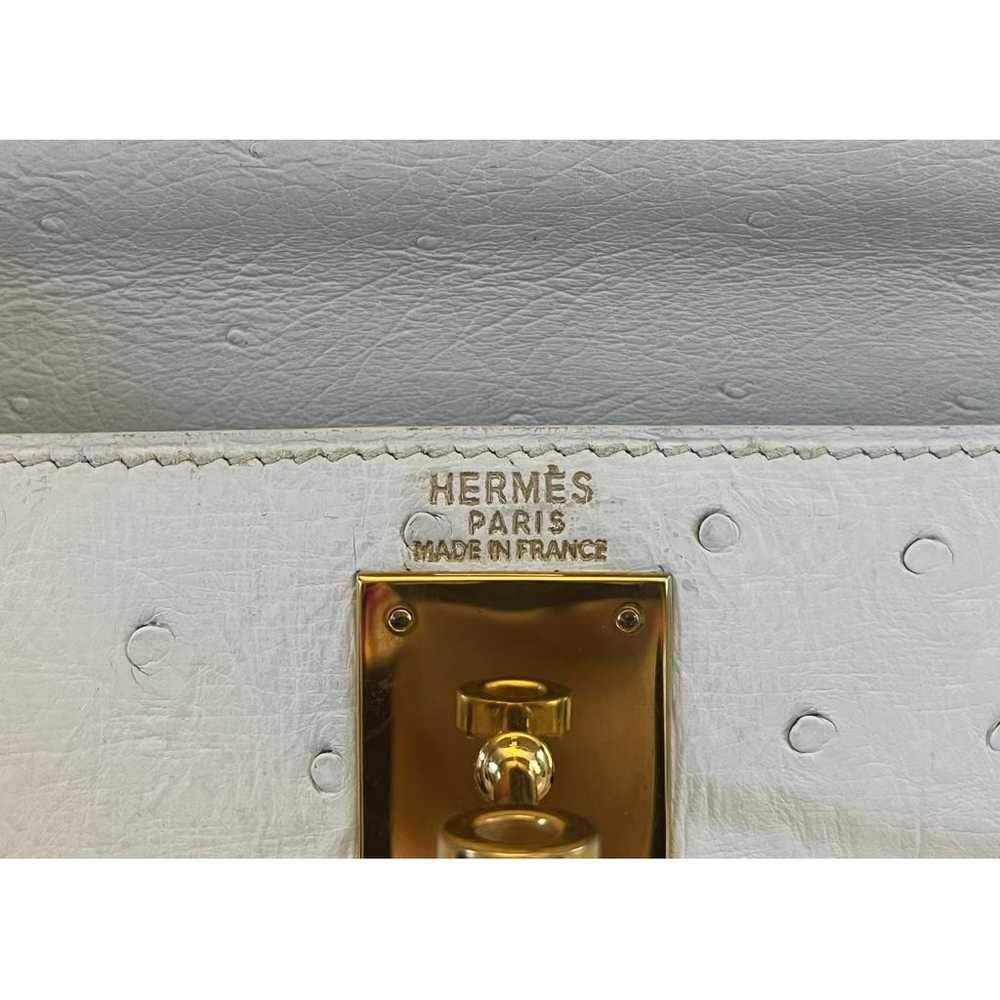 Hermès Kelly 28 ostrich handbag - image 4
