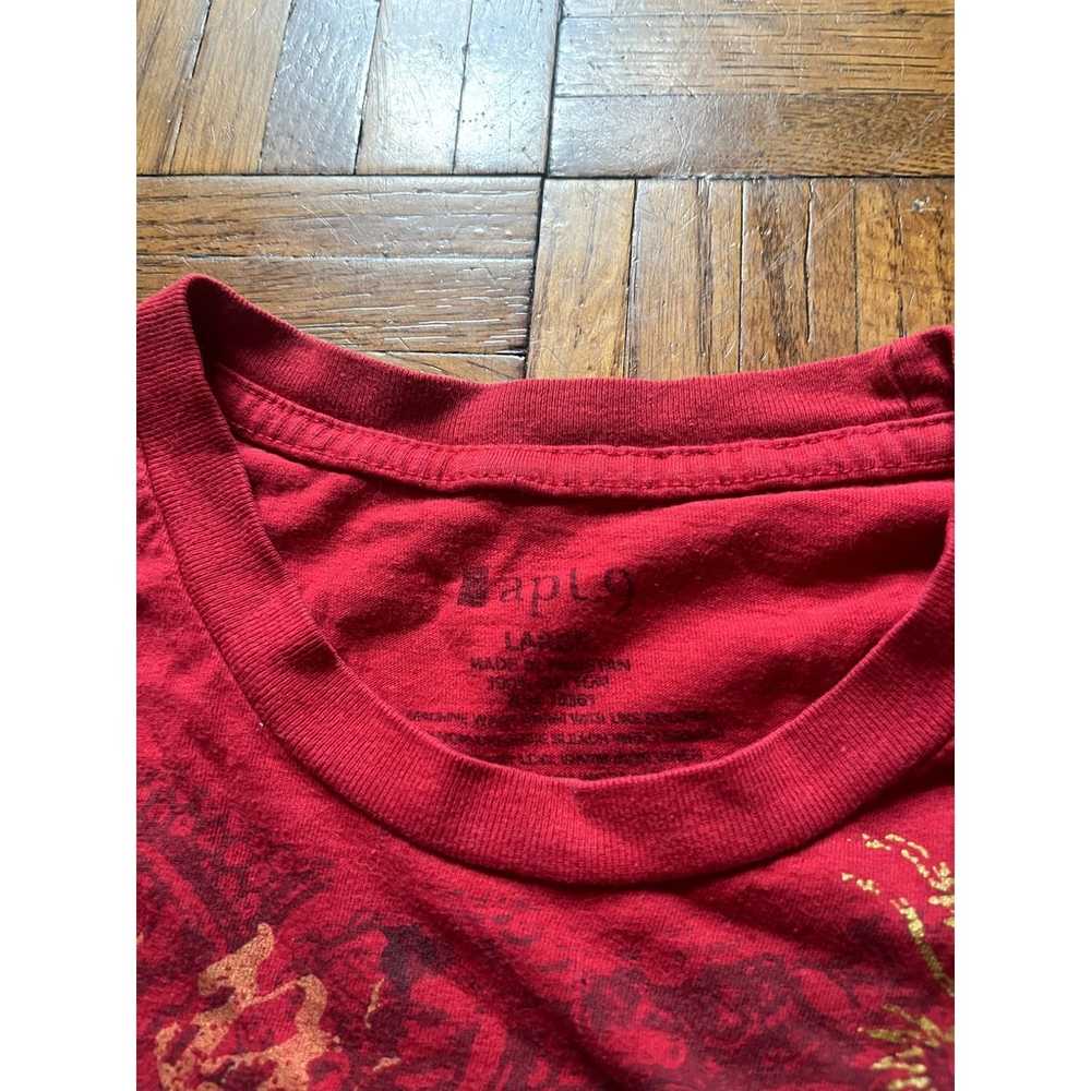 Y2k Affliction Style Dragon Red T-Shirt Size Large - image 3