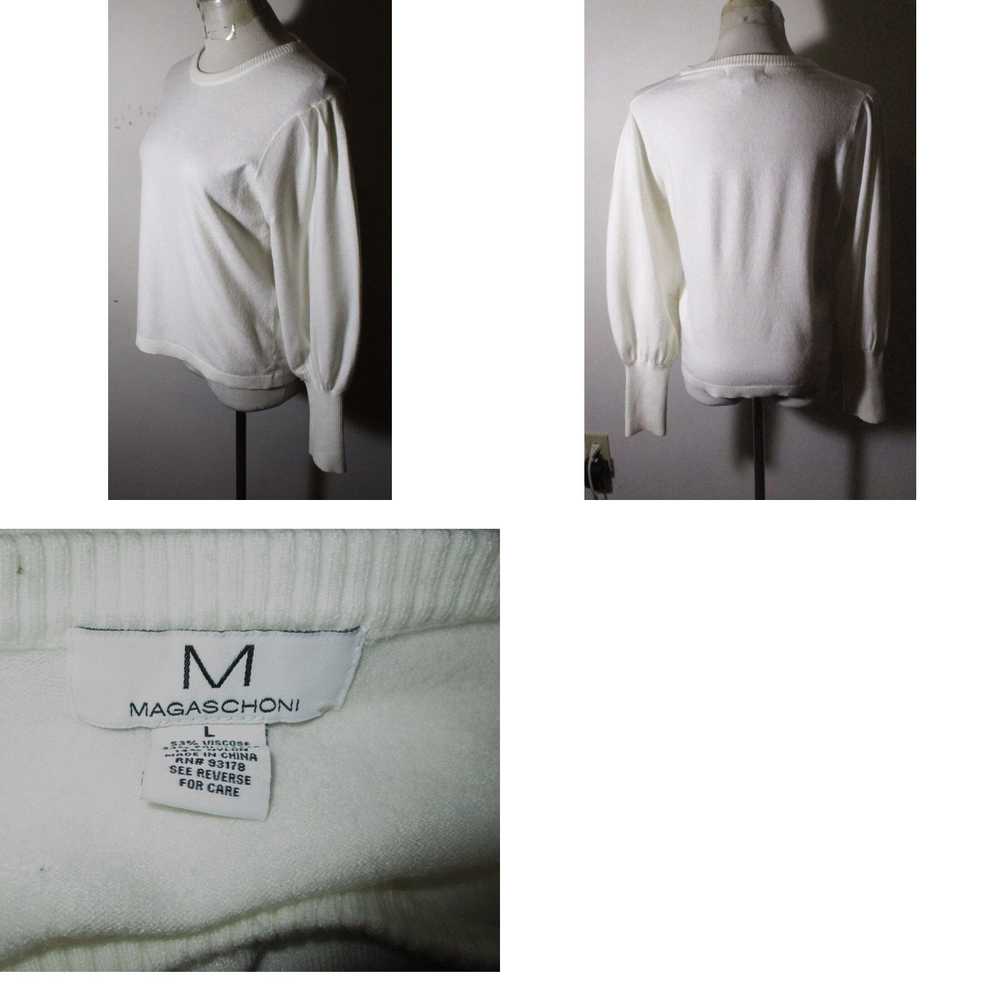 Vintage Women's MAGASCHONI White Long Flared Slee… - image 4