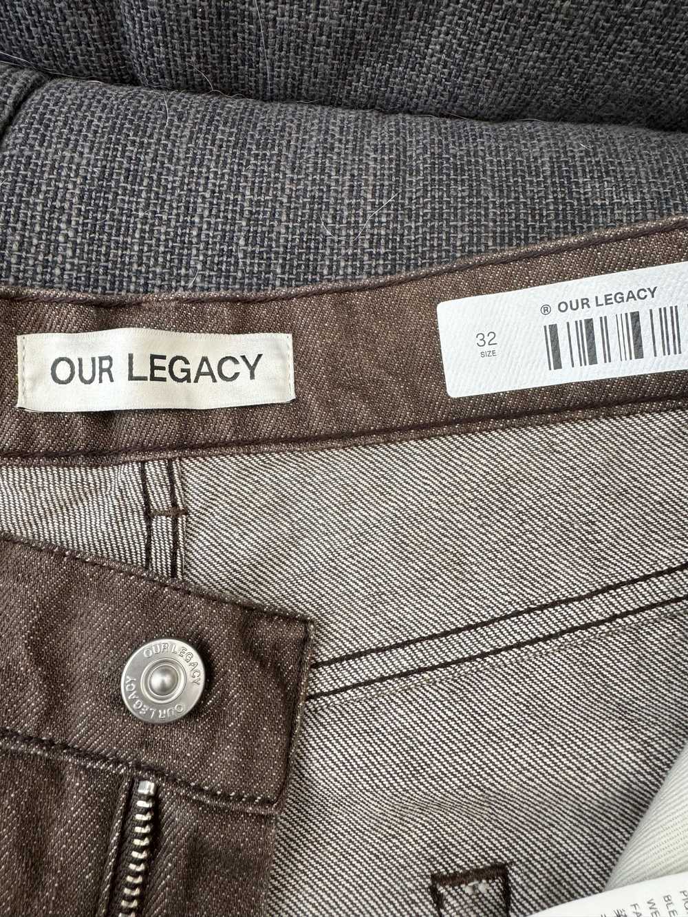 Our Legacy Our Legacy Formal Cut Olive Denim Jeans - image 4