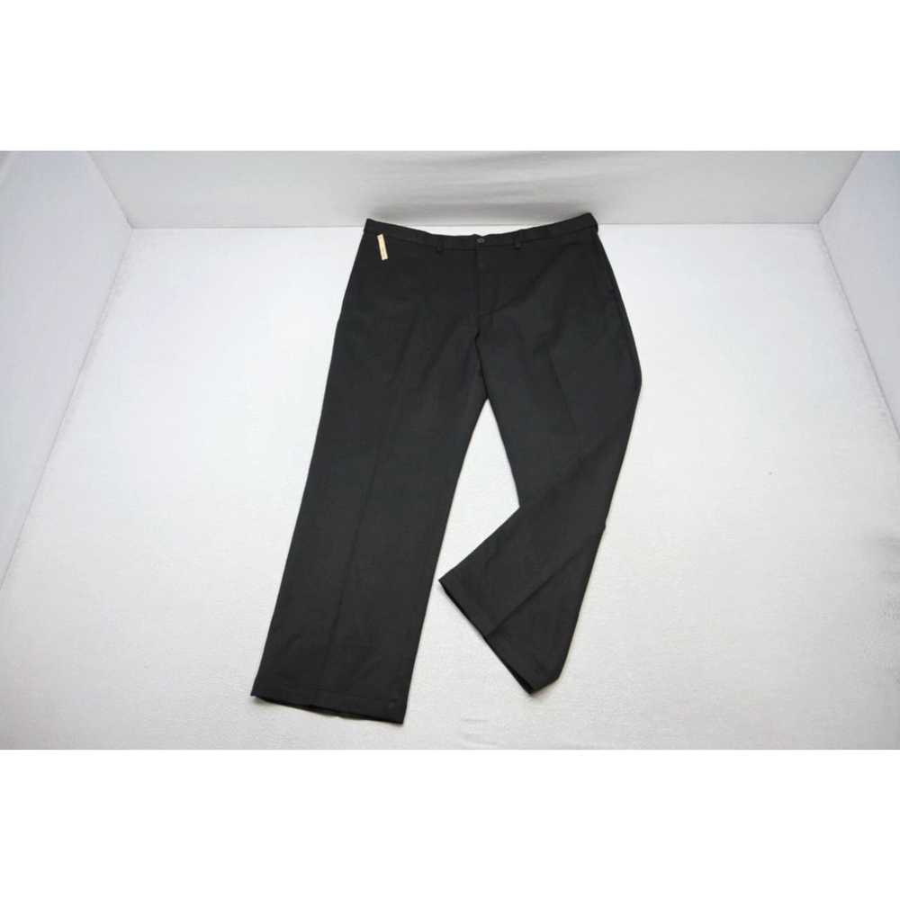Haggar Haggar Dress Pants Classic Fit Black Micro… - image 2