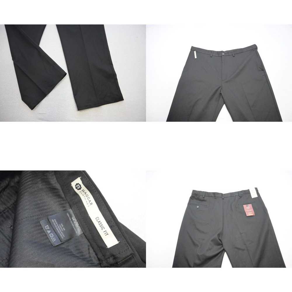 Haggar Haggar Dress Pants Classic Fit Black Micro… - image 4