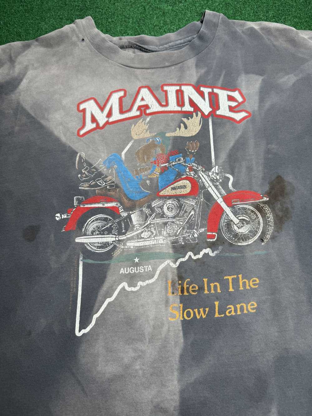 Harley Davidson × Vintage VTG 80s FADED Maine Moo… - image 2