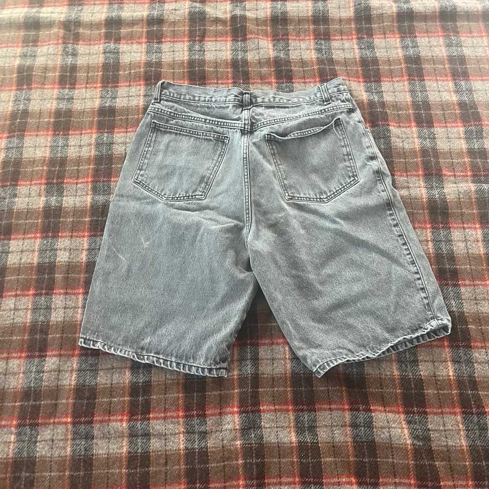 Vintage 90’s faded black denim shorts / Jorts - image 7