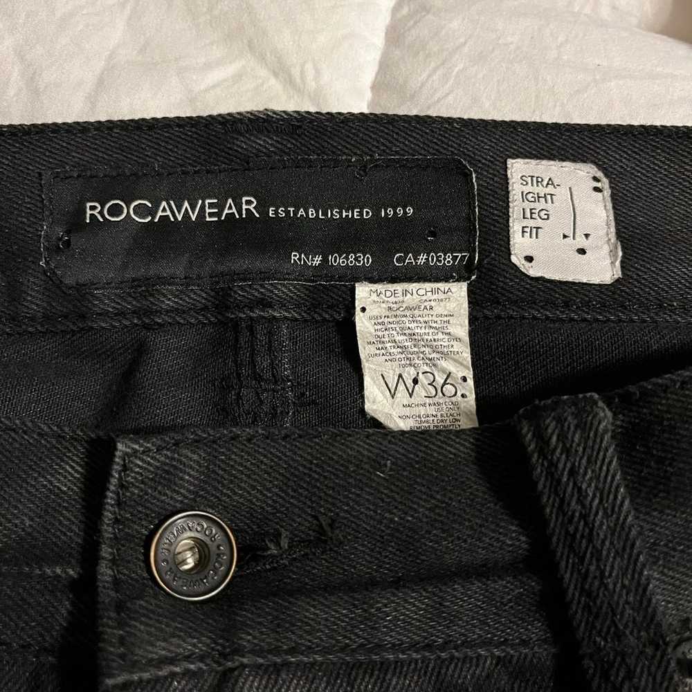 Vintage Rocawear Jeans Mens 36 X34 Black Denim em… - image 5