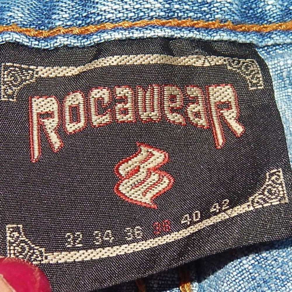 ROCKAWEAR men's 38 waist vintage embroidered deni… - image 7