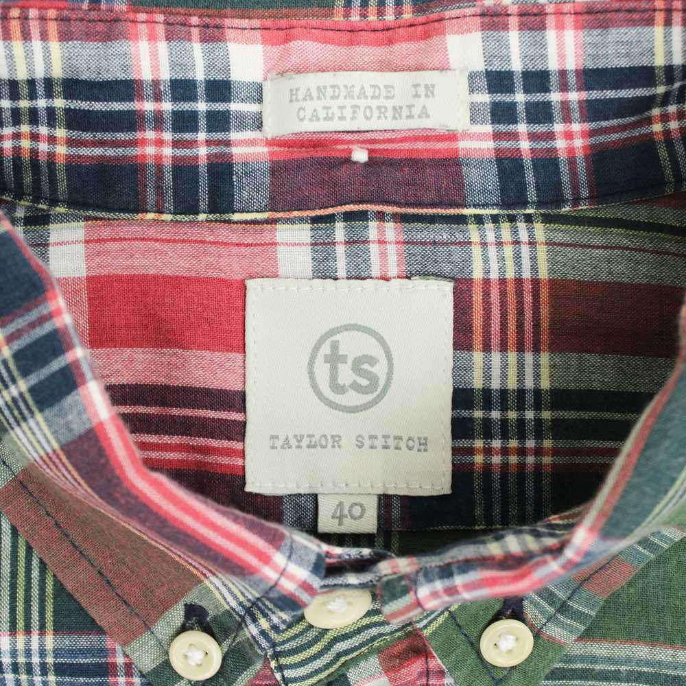 Taylor Stitch Madras Plaid Button Down Shirt Made… - image 3