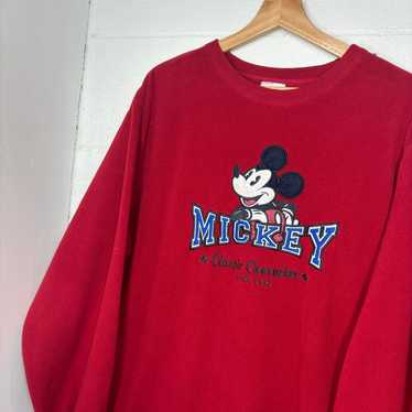 Vintage Y2K Mickey Mouse Fleece Crewneck - image 1