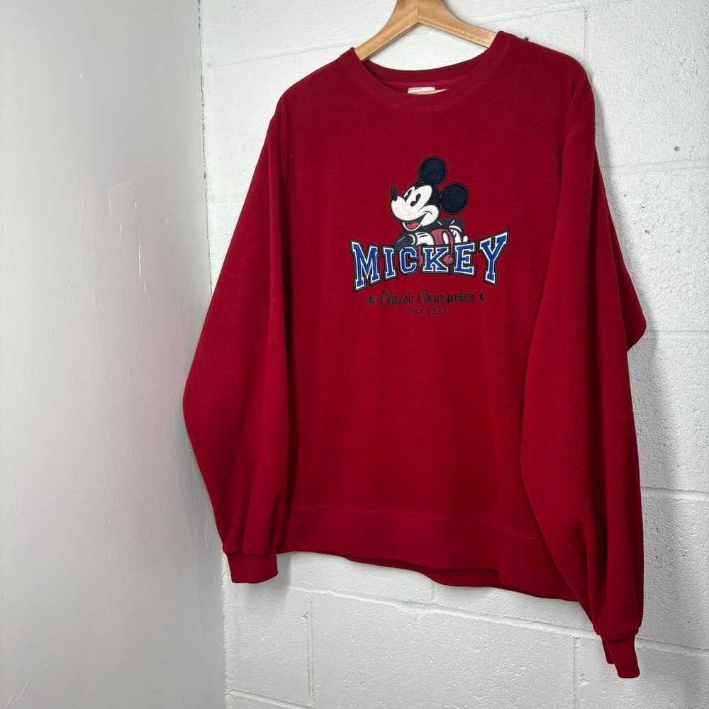 Vintage Y2K Mickey Mouse Fleece Crewneck - image 2