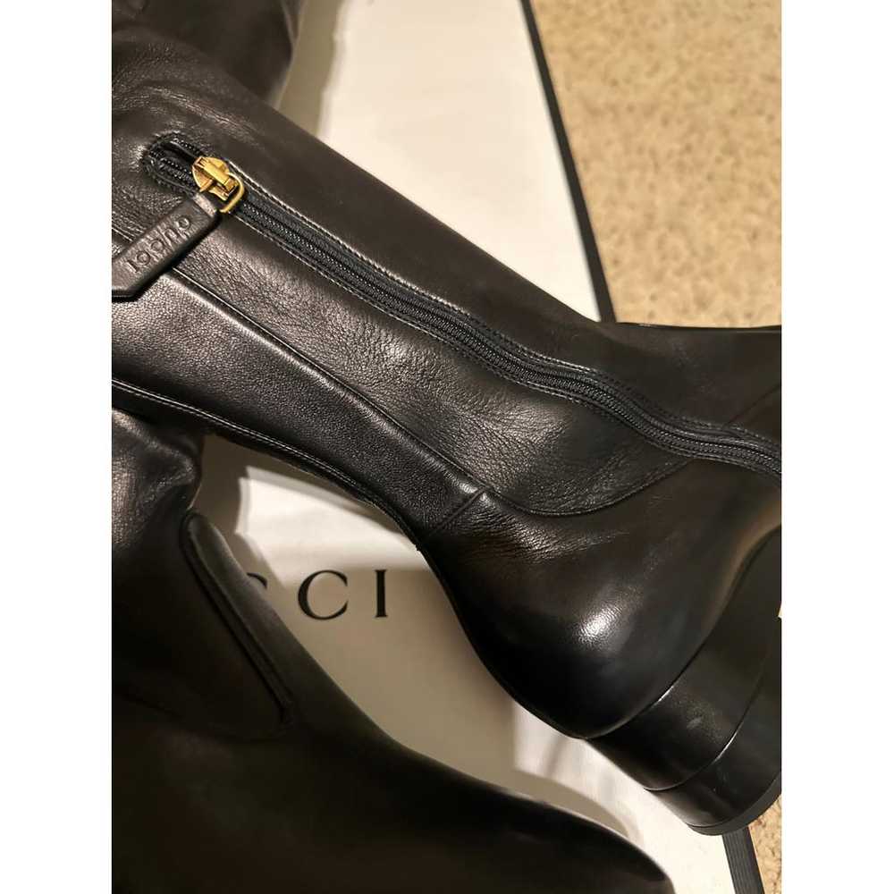 Gucci Leather riding boots - image 8