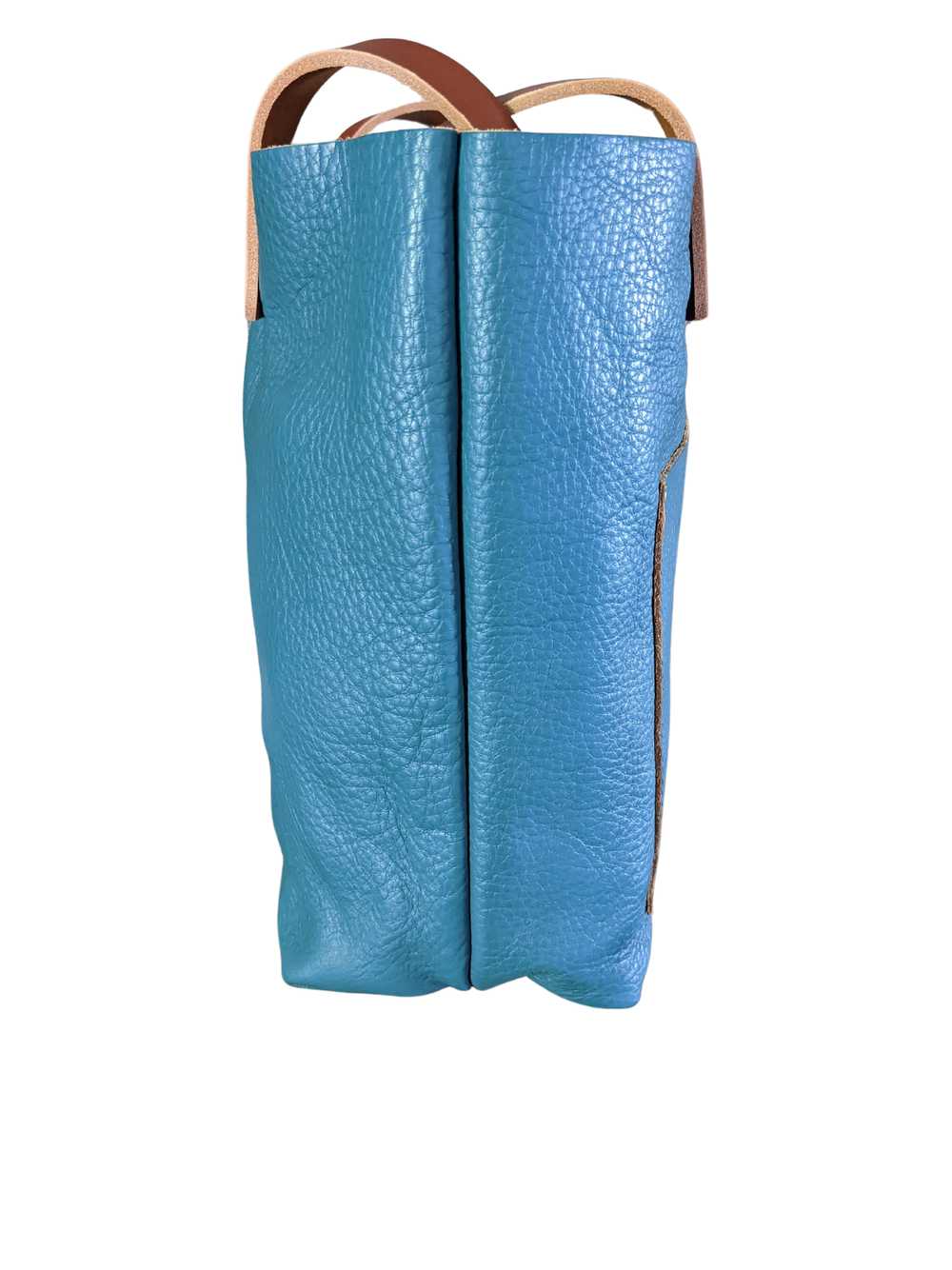 Portland Leather Medium Turquoise Classic Tote w/… - image 10