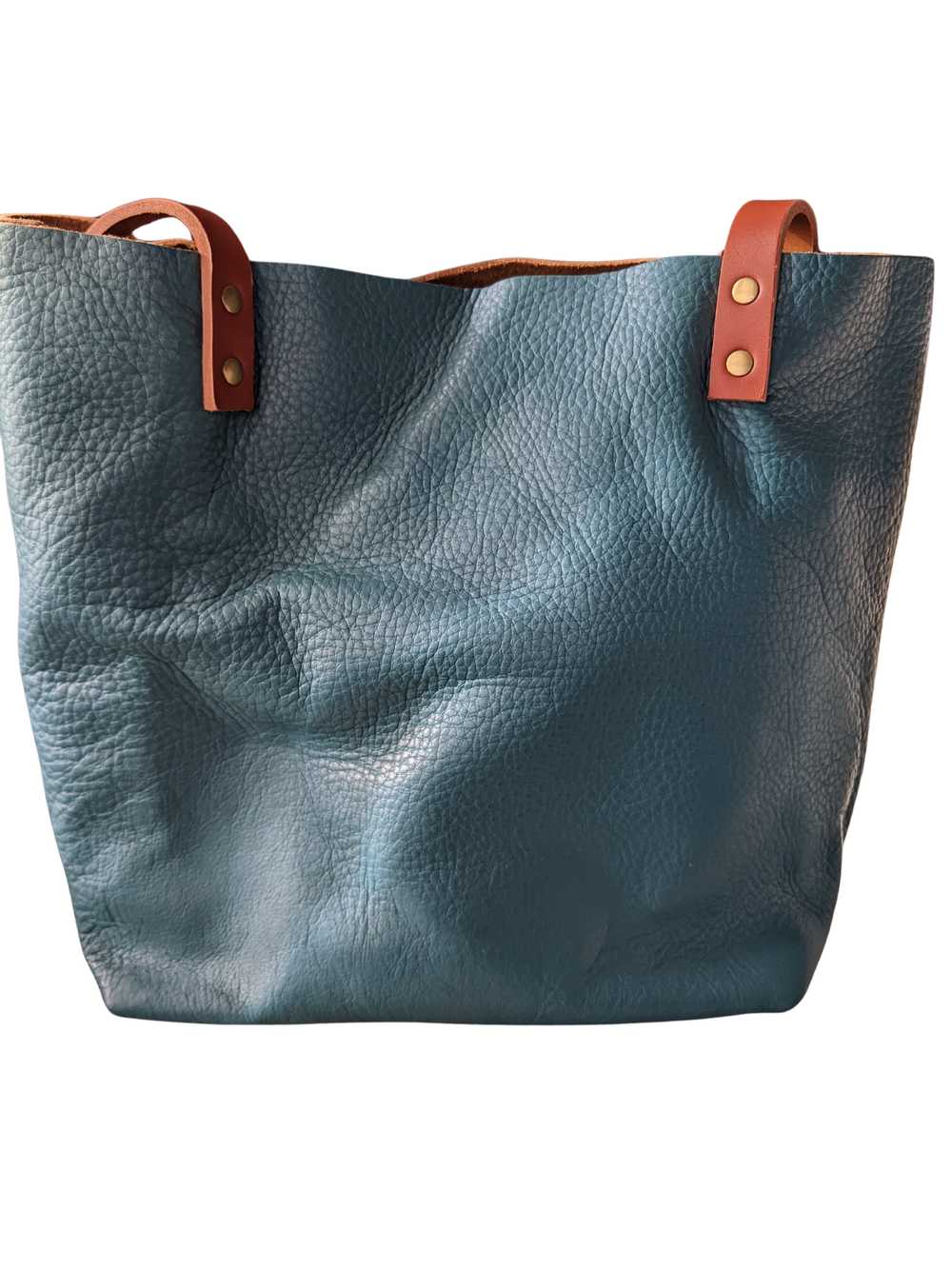 Portland Leather Medium Turquoise Classic Tote w/… - image 3