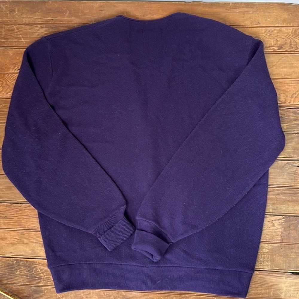 Mens vintage Izod purple v neck grandpa cardigan … - image 5