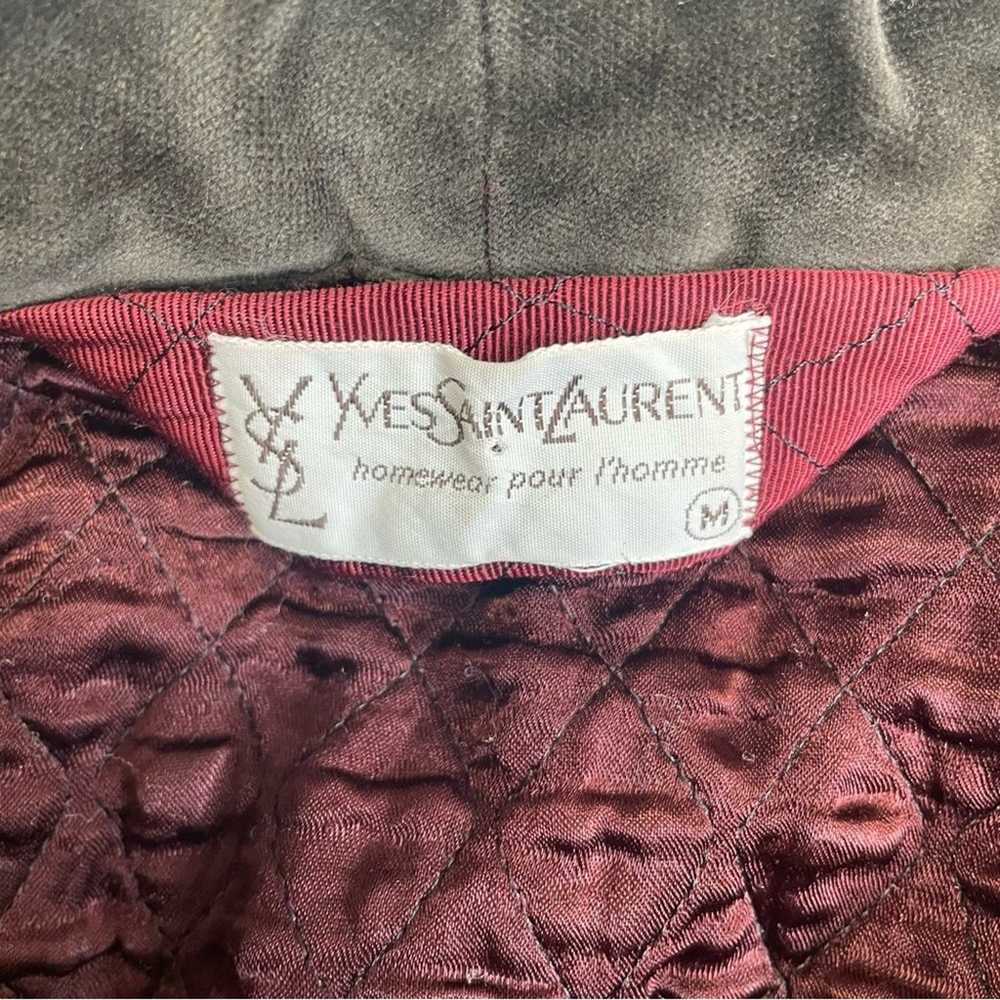 Vintage Yves St. Laurent quiltedsmoking jacket ma… - image 11