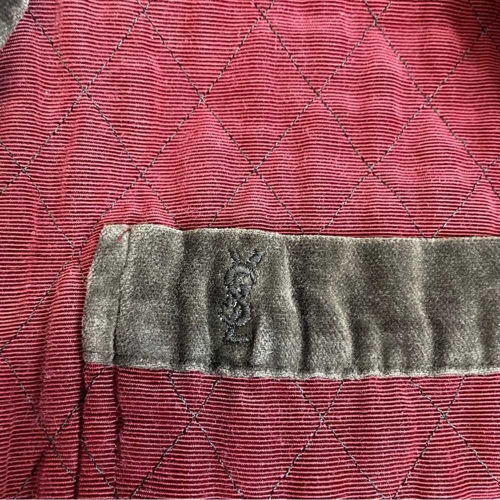 Vintage Yves St. Laurent quiltedsmoking jacket ma… - image 3