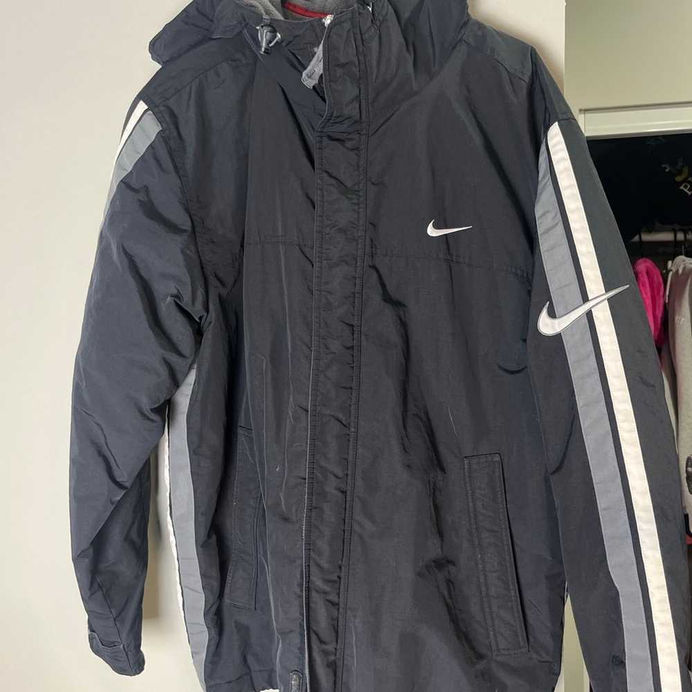 Nike jacket vintage 90s Y2K men’s large black swo… - image 1