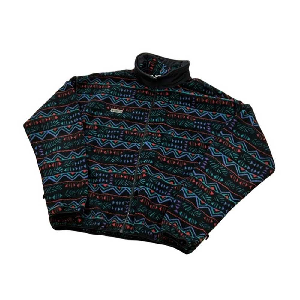 Vintage 1990's Columbia Aztec Full Zip Fleece Jac… - image 4