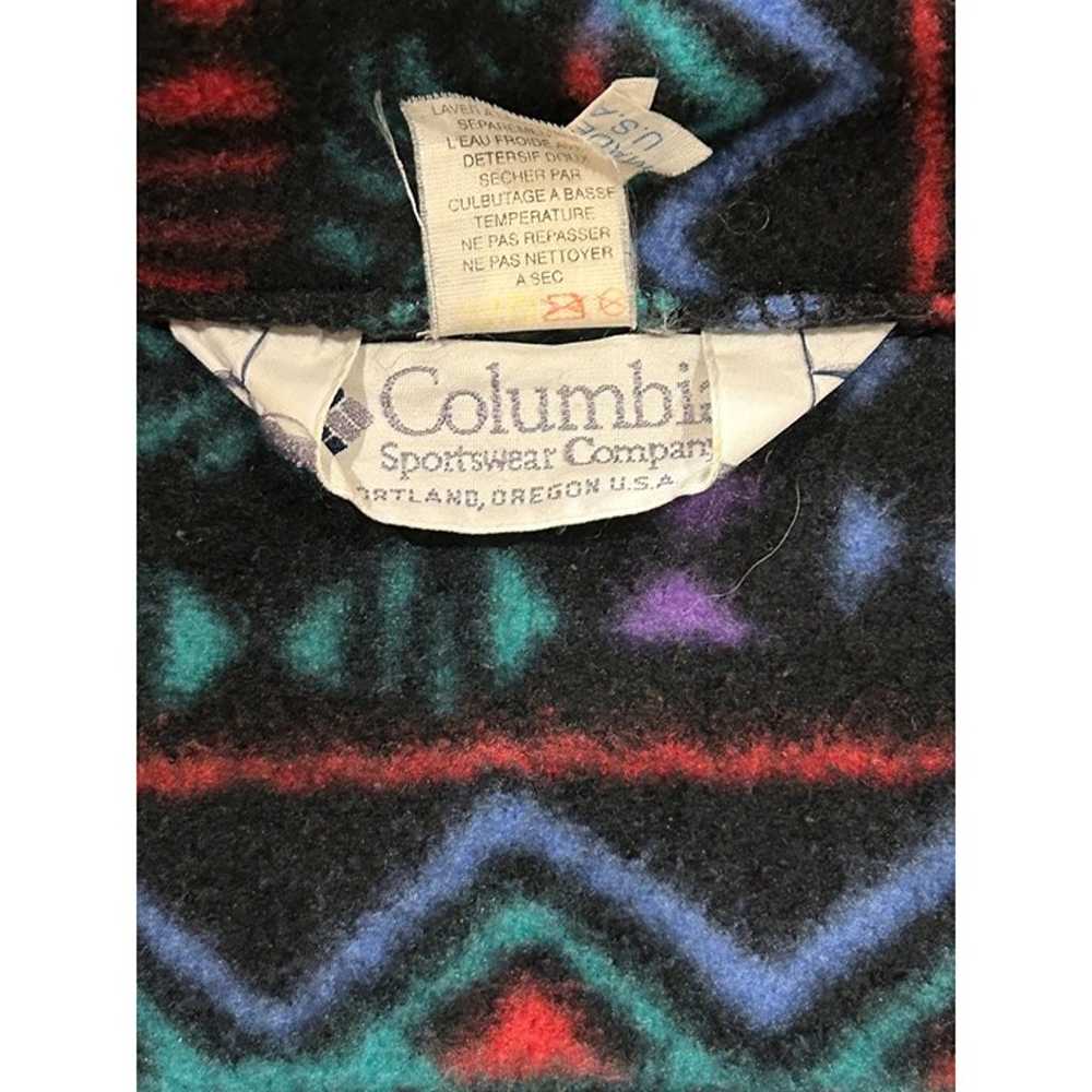 Vintage 1990's Columbia Aztec Full Zip Fleece Jac… - image 6