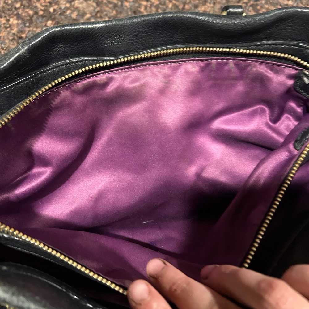 Black and purple coach purse - image 4