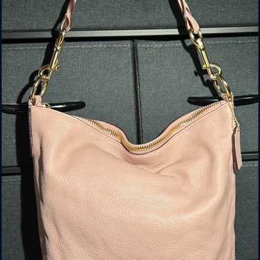 Coach Light Pink Pebbled Leather Shoulder Bag - image 1