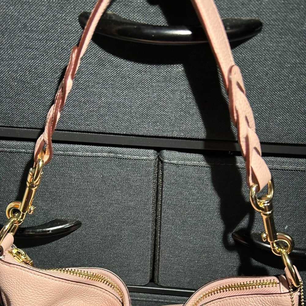 Coach Light Pink Pebbled Leather Shoulder Bag - image 3