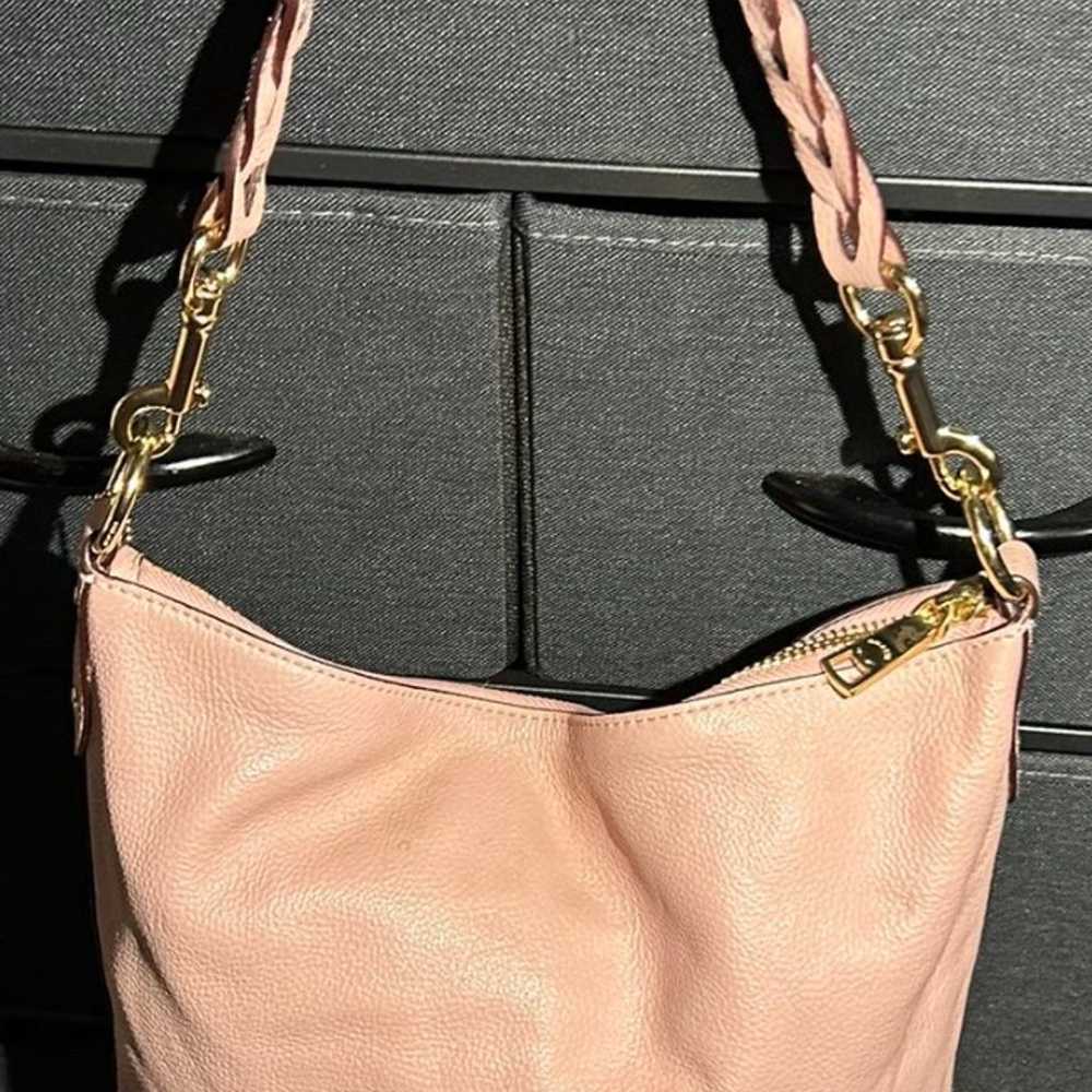 Coach Light Pink Pebbled Leather Shoulder Bag - image 5