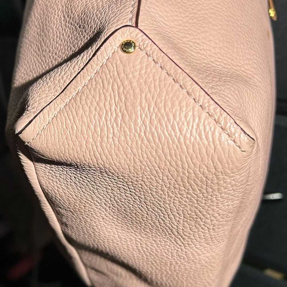 Coach Light Pink Pebbled Leather Shoulder Bag - image 6