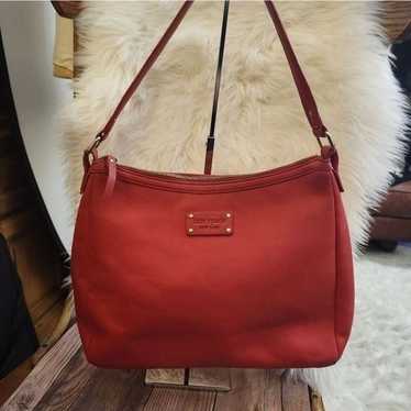 Kate Spade Red soft leather shoulder bag