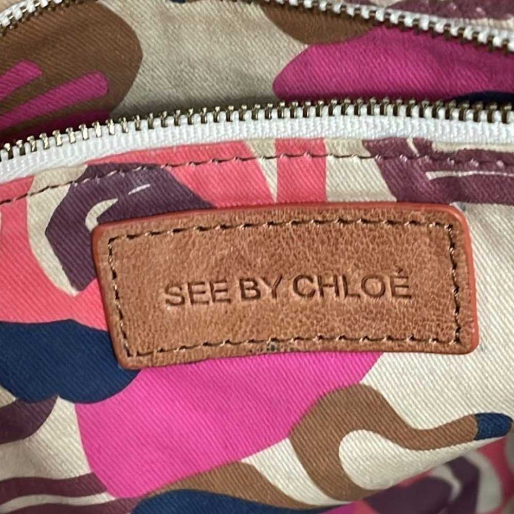 See by Chloe tan leather large tote shoulder bag … - image 12