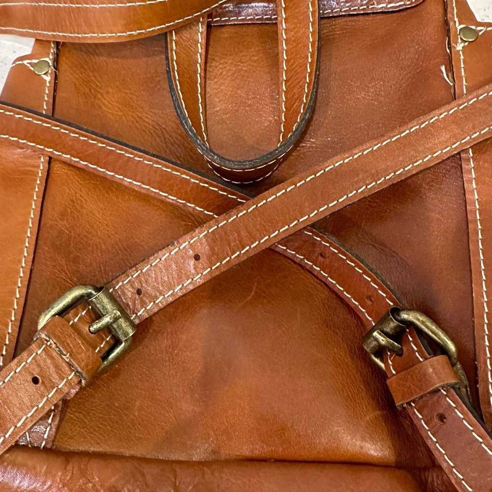 Patricia Nash Aberdeen Tan Brown Leather Backpack… - image 12