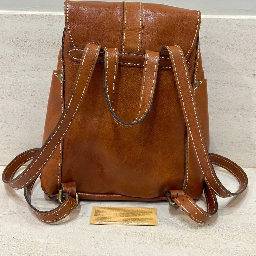 Patricia Nash Aberdeen Tan Brown Leather Backpack… - image 2