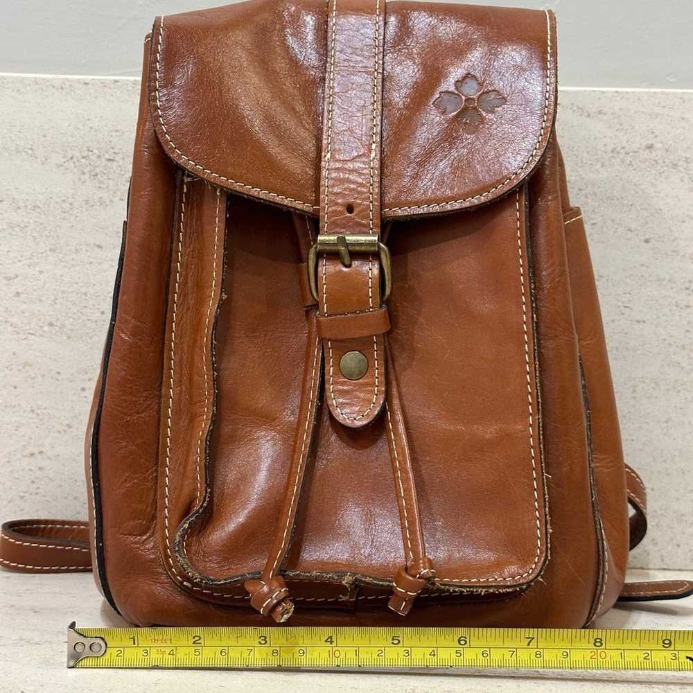 Patricia Nash Aberdeen Tan Brown Leather Backpack… - image 3