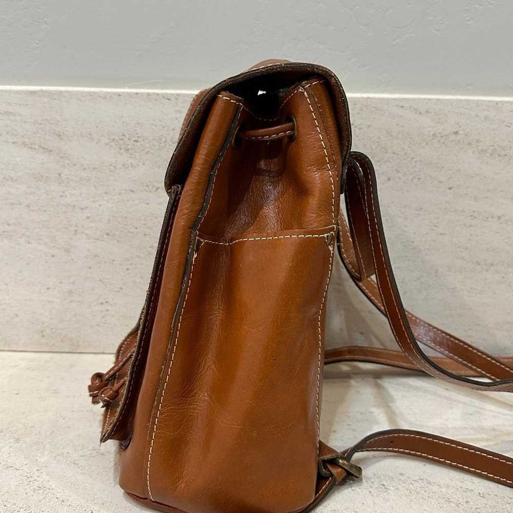 Patricia Nash Aberdeen Tan Brown Leather Backpack… - image 7
