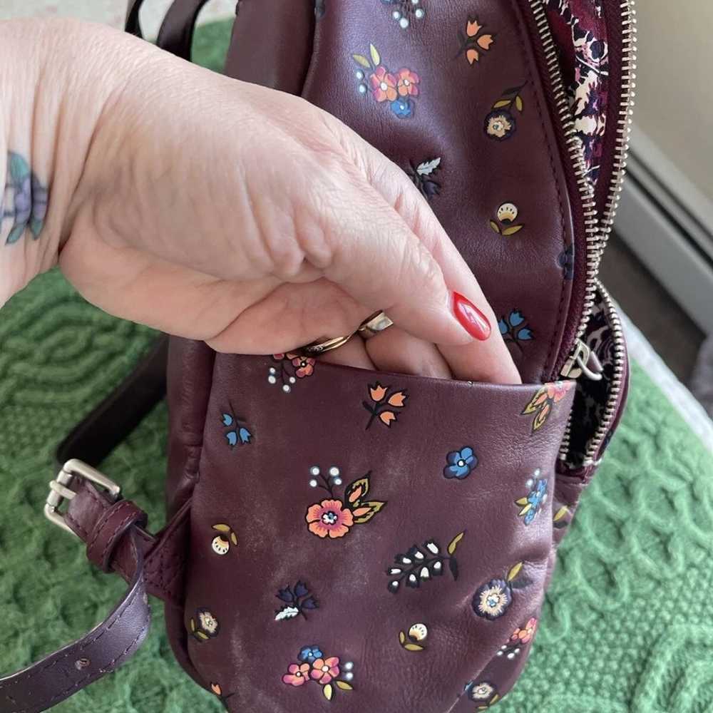 Vera Bradley Mini Leather Backpack Mulled Wine To… - image 7