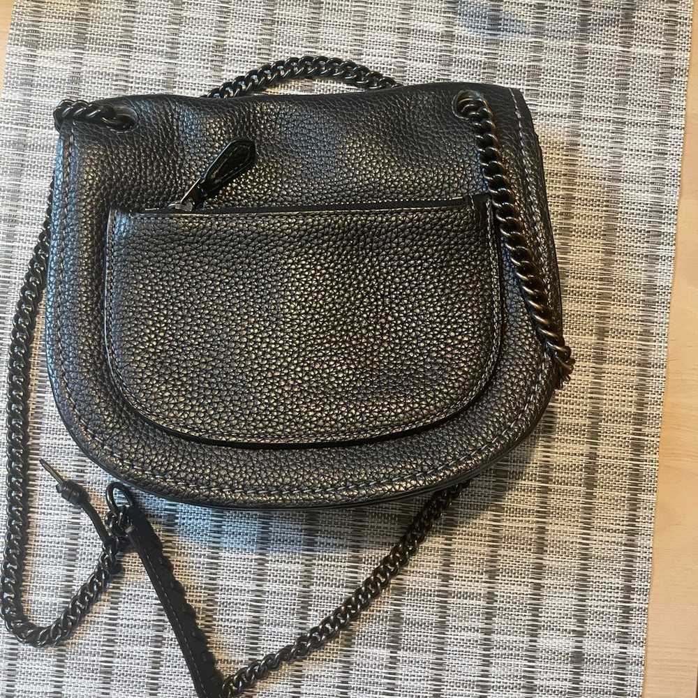 Coach Vintage Black Leather Saddle Bag - image 3